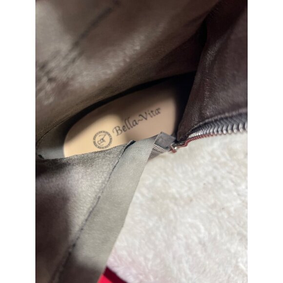 Bella Vita gray suede ruched pointed boot women size 7 M - Picture 6 of 8